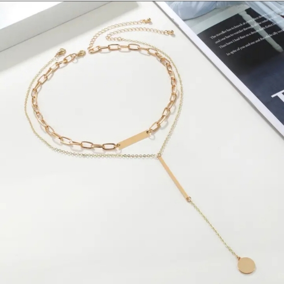 Elegant 18k. Gold Plated Necklace Set - Picture 7 of 7